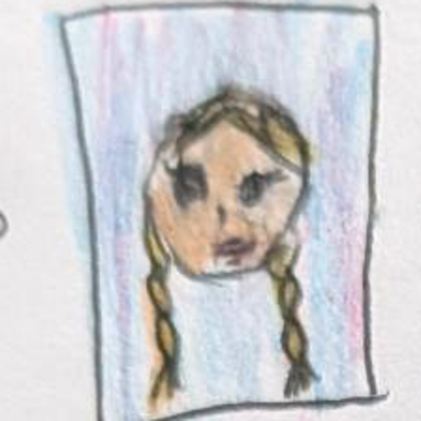 Mary, a hand-drawn portrait